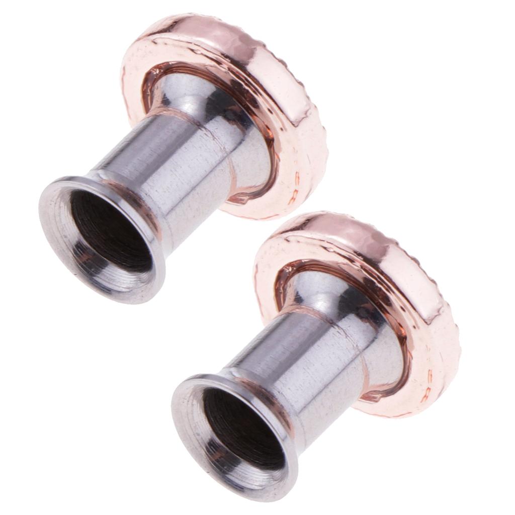 2pcs Fancy Rose Gold Flower Ear Plug Tunnel Stainless Steel Ear Jewelry 6mm