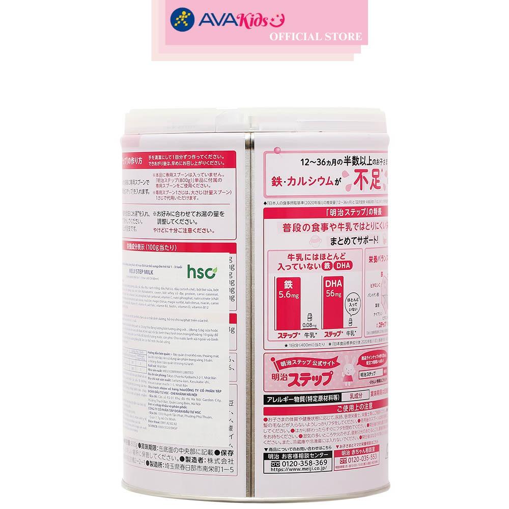 Sữa bột nội địa Nhật Meiji Step Milk không muỗng 800g (1 - 3 tuổi)