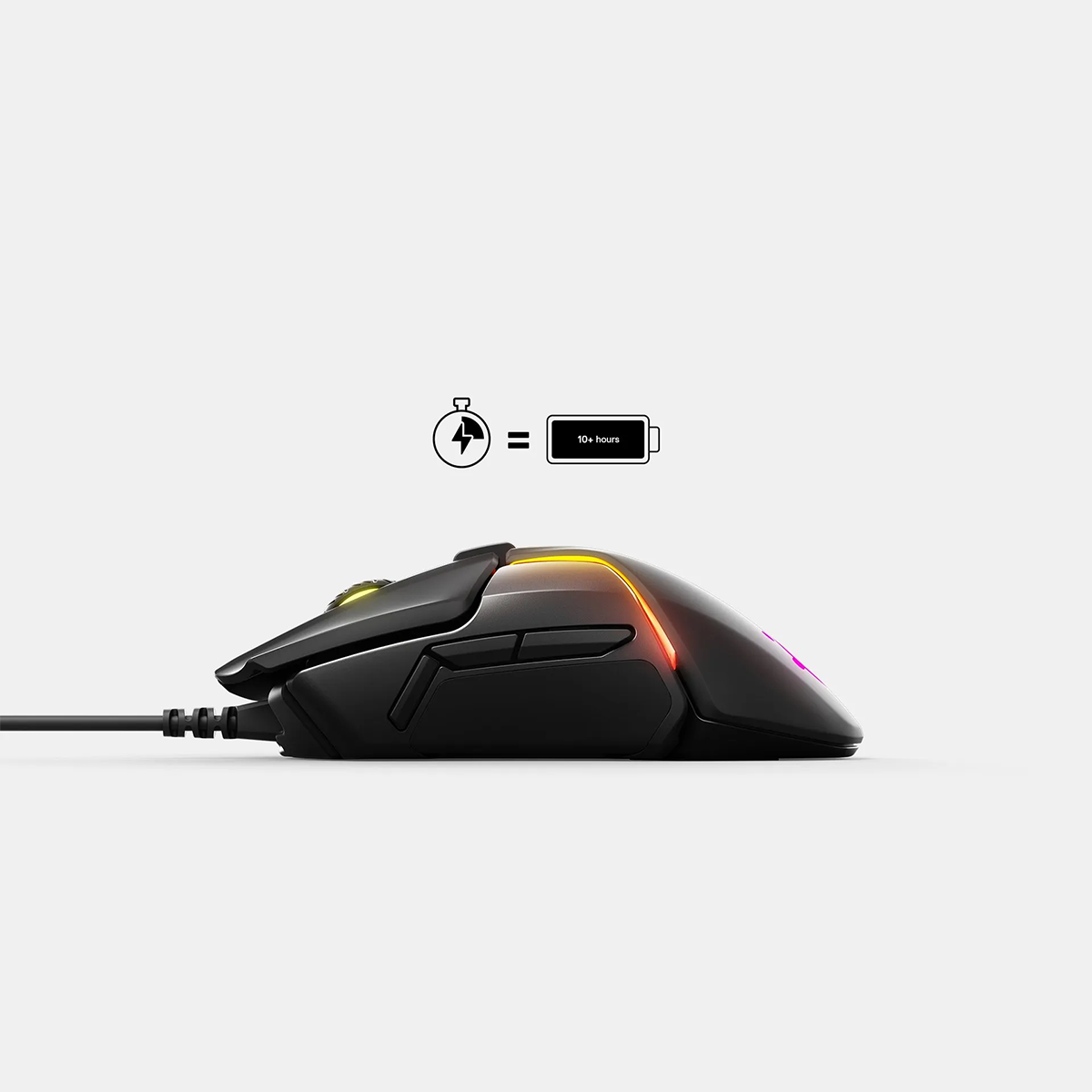 Chuột gaming không dây SteelSeries Rival 650 màu đen, led RGB, 18000CPI, 350IPS, 60 triệu clicks, hàng chính hãng, bảo hành 12 tháng