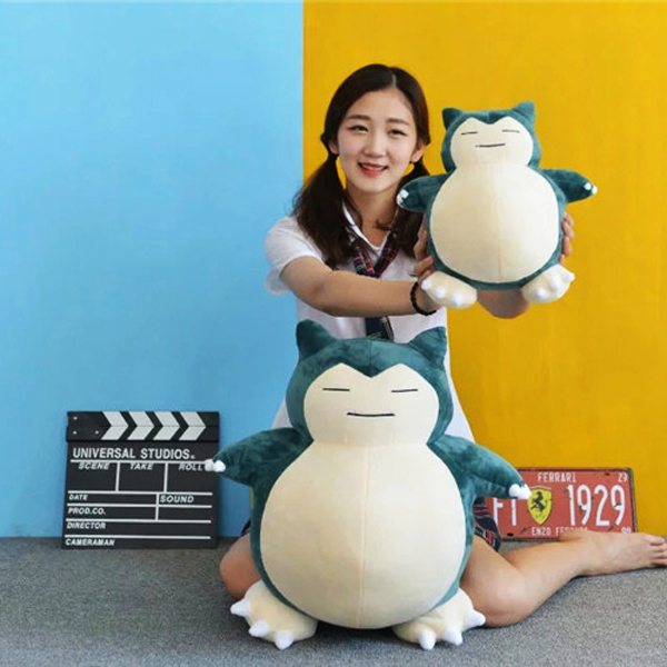 Gấu Bông Pokemon Snorlax Ham Ngủ Gb24 (Tặng 1 Móc Khóa Dây Da Pu Đính Đá Lấp Lánh Màu Ngẫu Nhiên