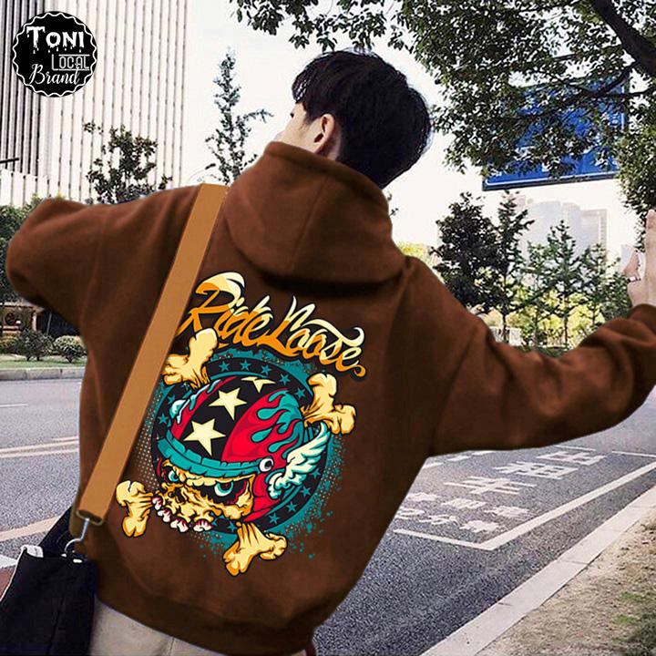 Áo Hoodie Local Brand Unisex RIDE LOOSE nỉ bông form rộng Unisex