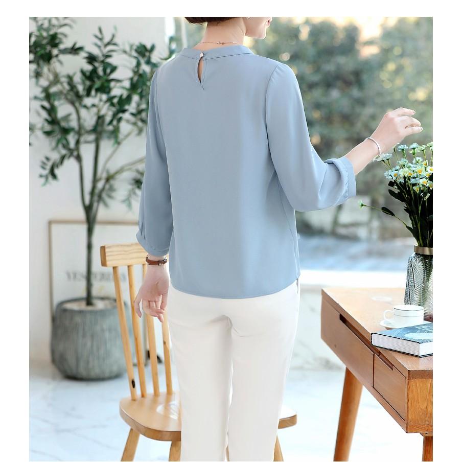 áo kiểu trung niên thanh lịch (thoitrangbigsize05) n49-221