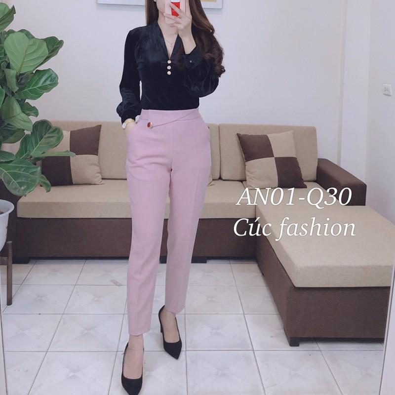 Quần baggy nữ công sở cao cấp Cúc Fashion Q30 Q72 quần bagy móc thoi
