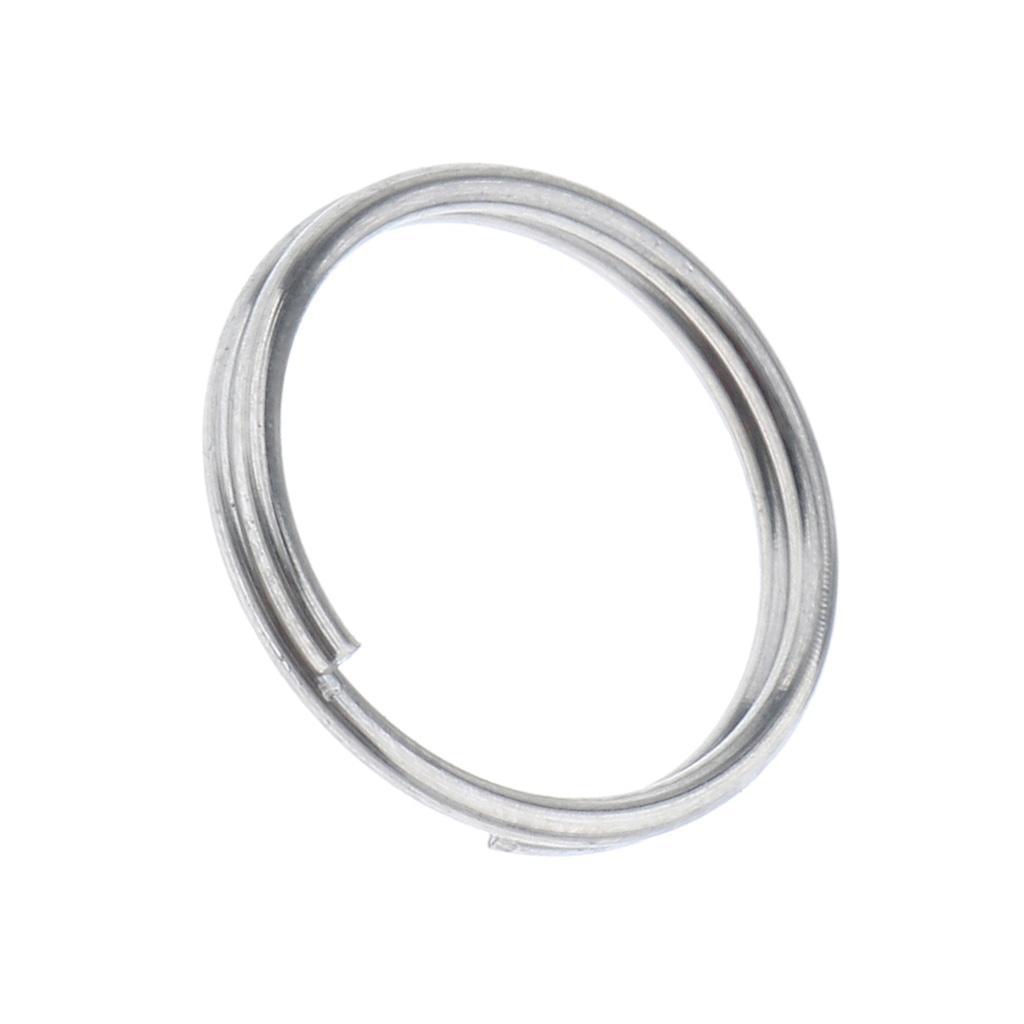 5pcs Titanium Keychain Split Ring Keyring Holder Hanging Loop