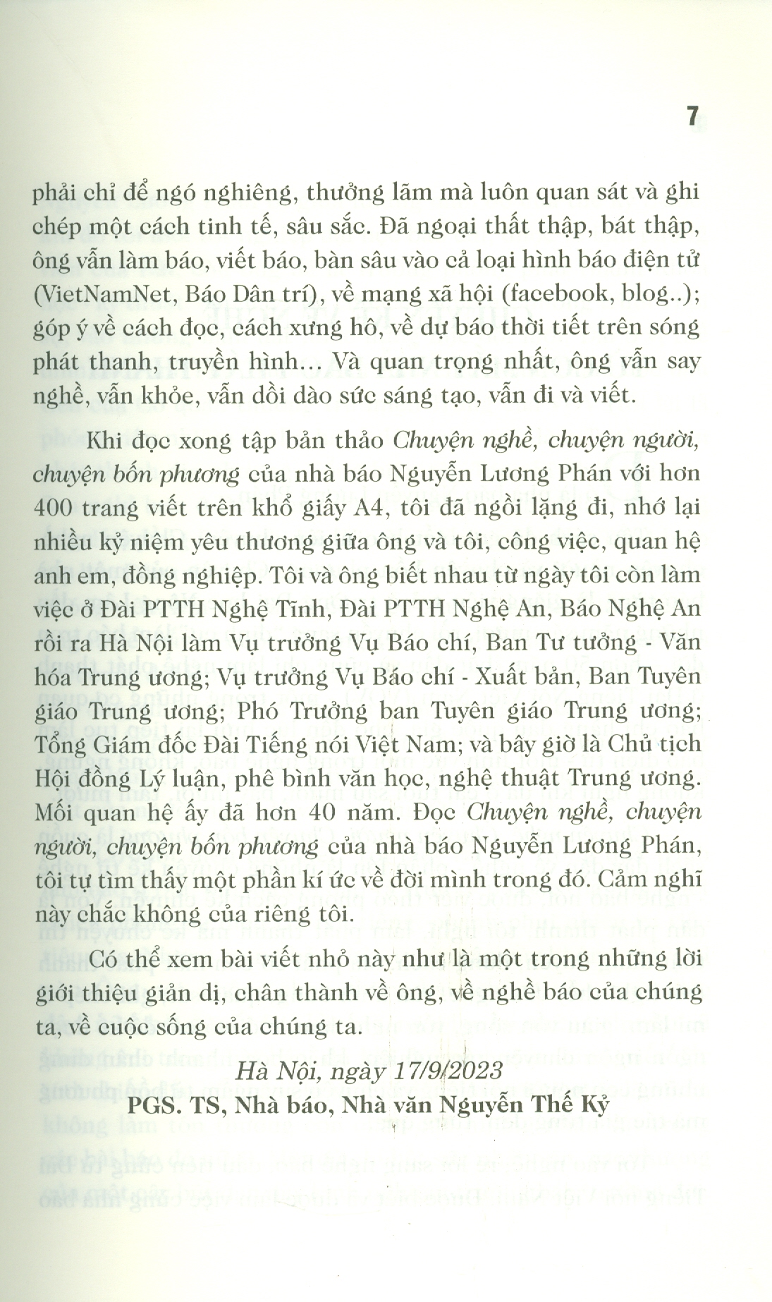 Chuyện Nghề, Chuyện Người, Chuyện Bốn Phương - Nguyễn Lương Phán