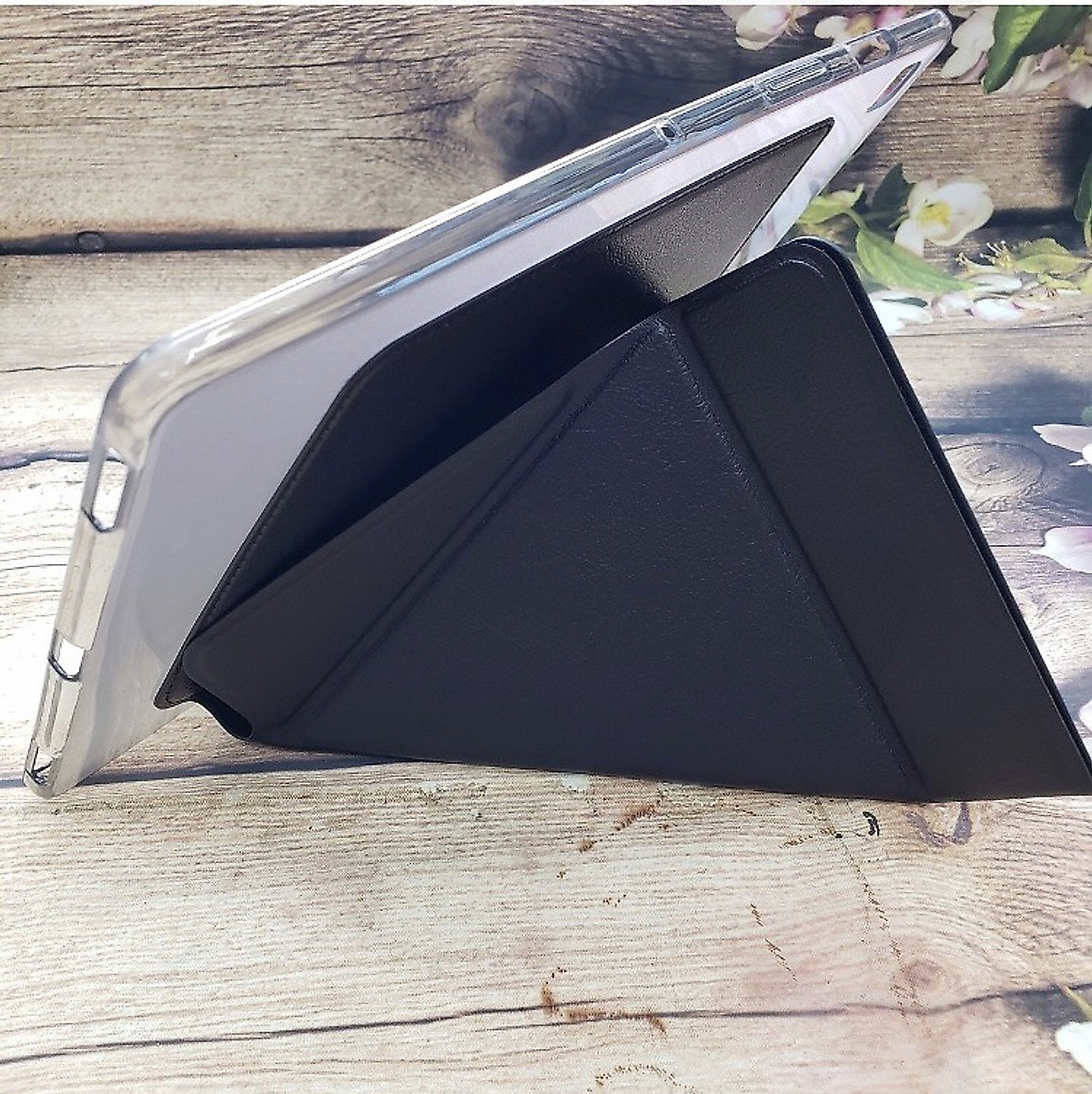 Bao da cho Samsung Galaxy Tab S9 hiệu Onjess lưng silicon gấp tam giác tắt mở màn tự động cao cấp - Hàng chính hãng