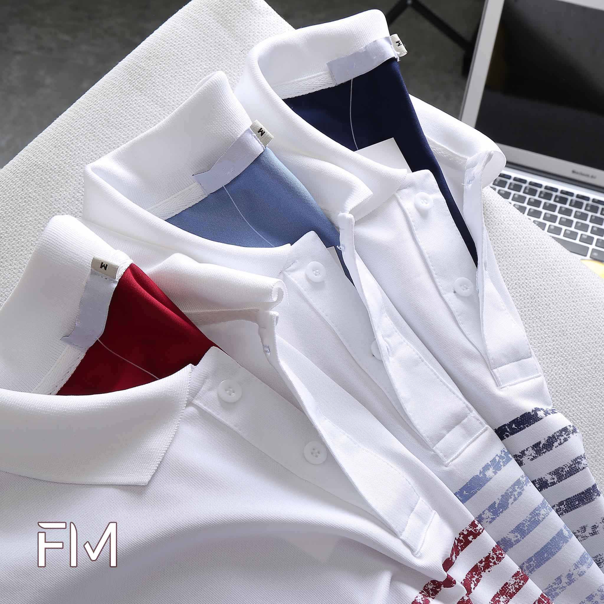 Áo thun cổ bẻ nam phối màu trẻ trung, chất thun mềm mịn thoải mái hoạt động - FORMEN SHOP - FMPS162