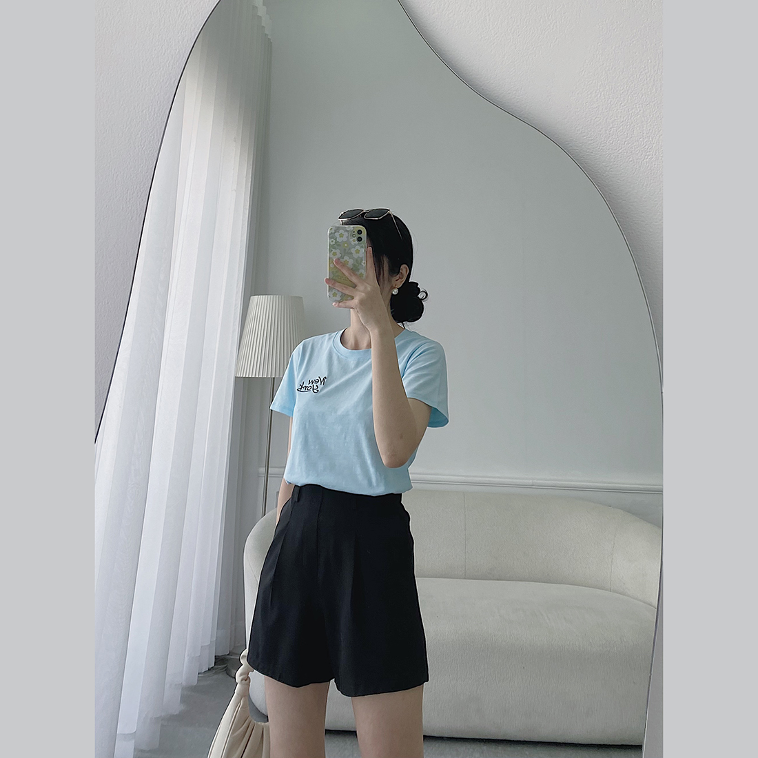 Quần đùi nữ đẹp thời trang Eden dạng short lưng thun chất vải tuyết mưa thoải mái thoáng mát trẻ trung năng động - Q016