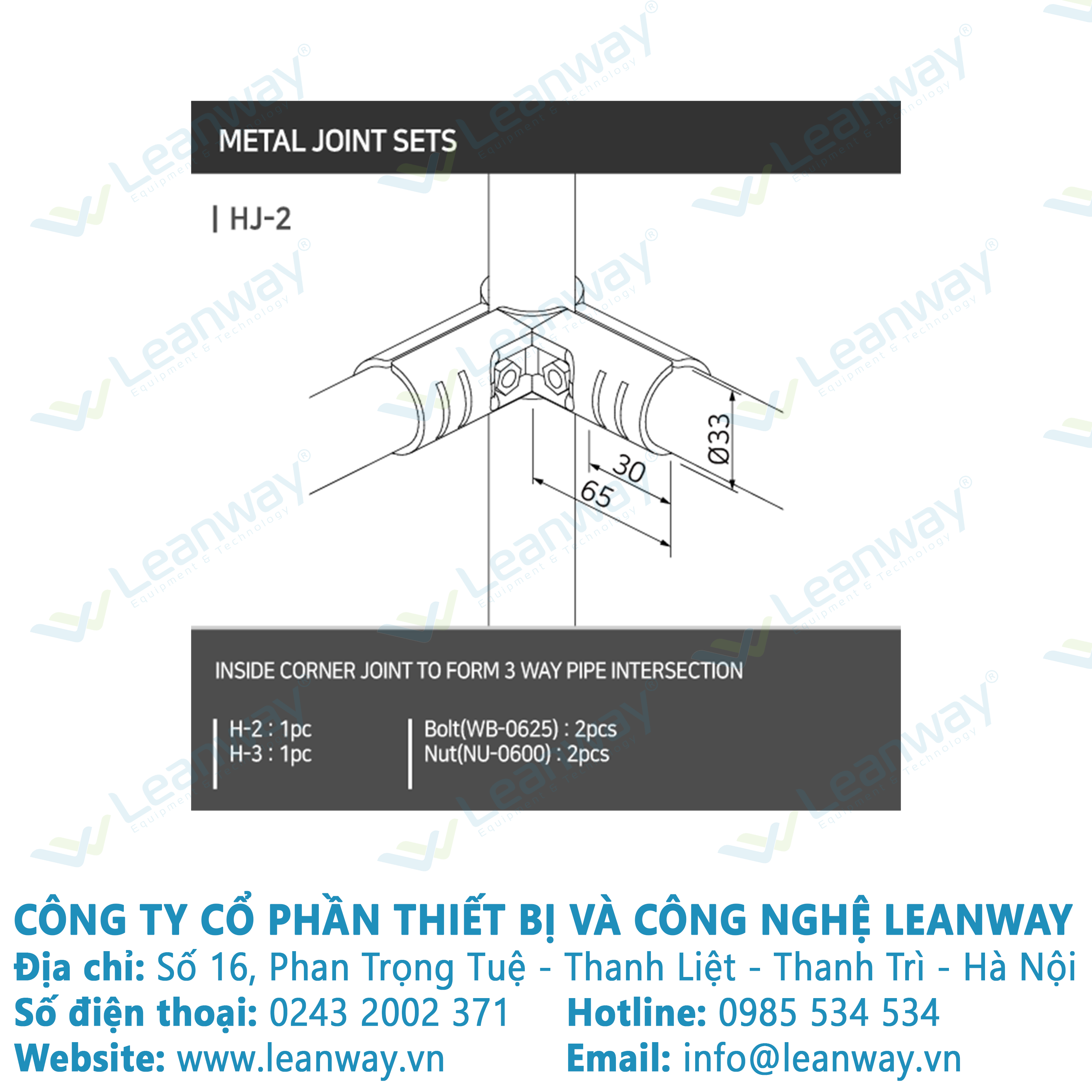 Khớp nối HJ-2_Logiform Hàn Quốc (Giá đã bao gồm VAT)