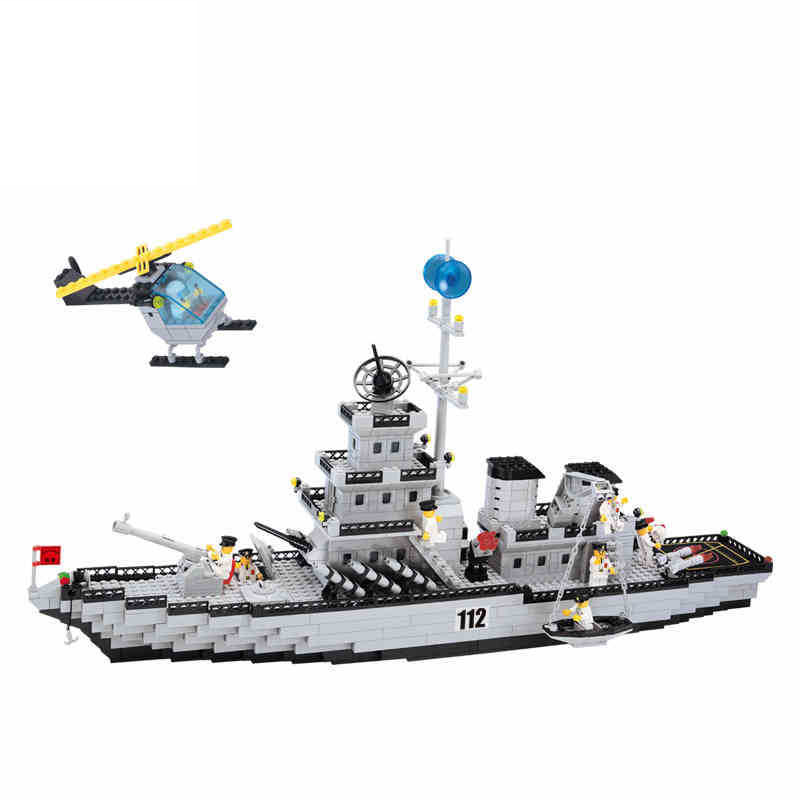 ồ chơi lắp ráp Thuyền Chiến hạm 112, Tàu Thủy hạng nặng, Amazingbricks WarShip 112 [970 Mảnh ghép]