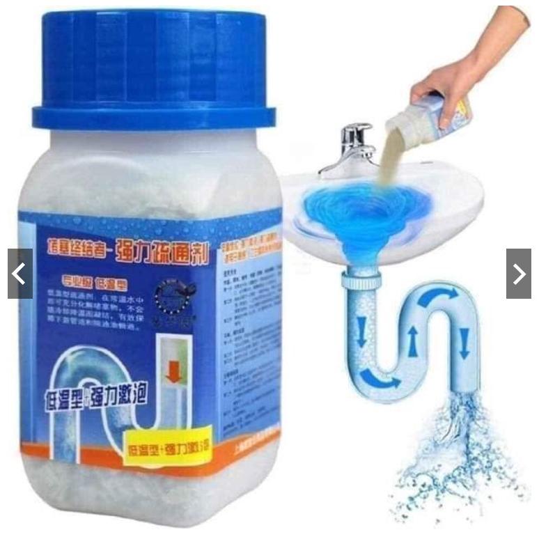 Bột thông tắc cống, đường ống nước, bồn cầu cực mạnh - nắp xanh
