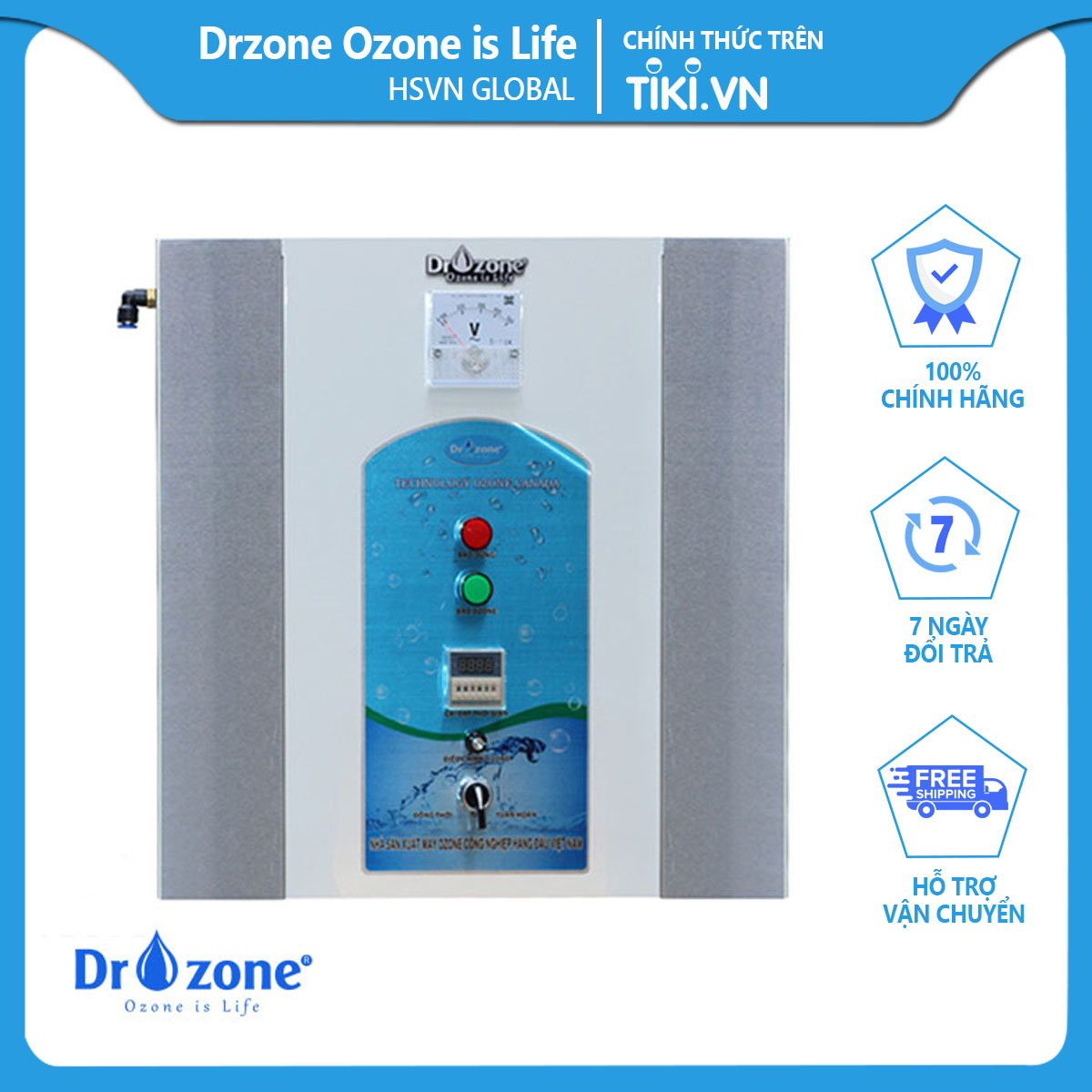 Máy Ozone khử trùng nước, xử lý nước sinh hoạt, nước thải DrOzone D10S, công suất 10 g Ozone / giờ  - Hàng Chính Hãng