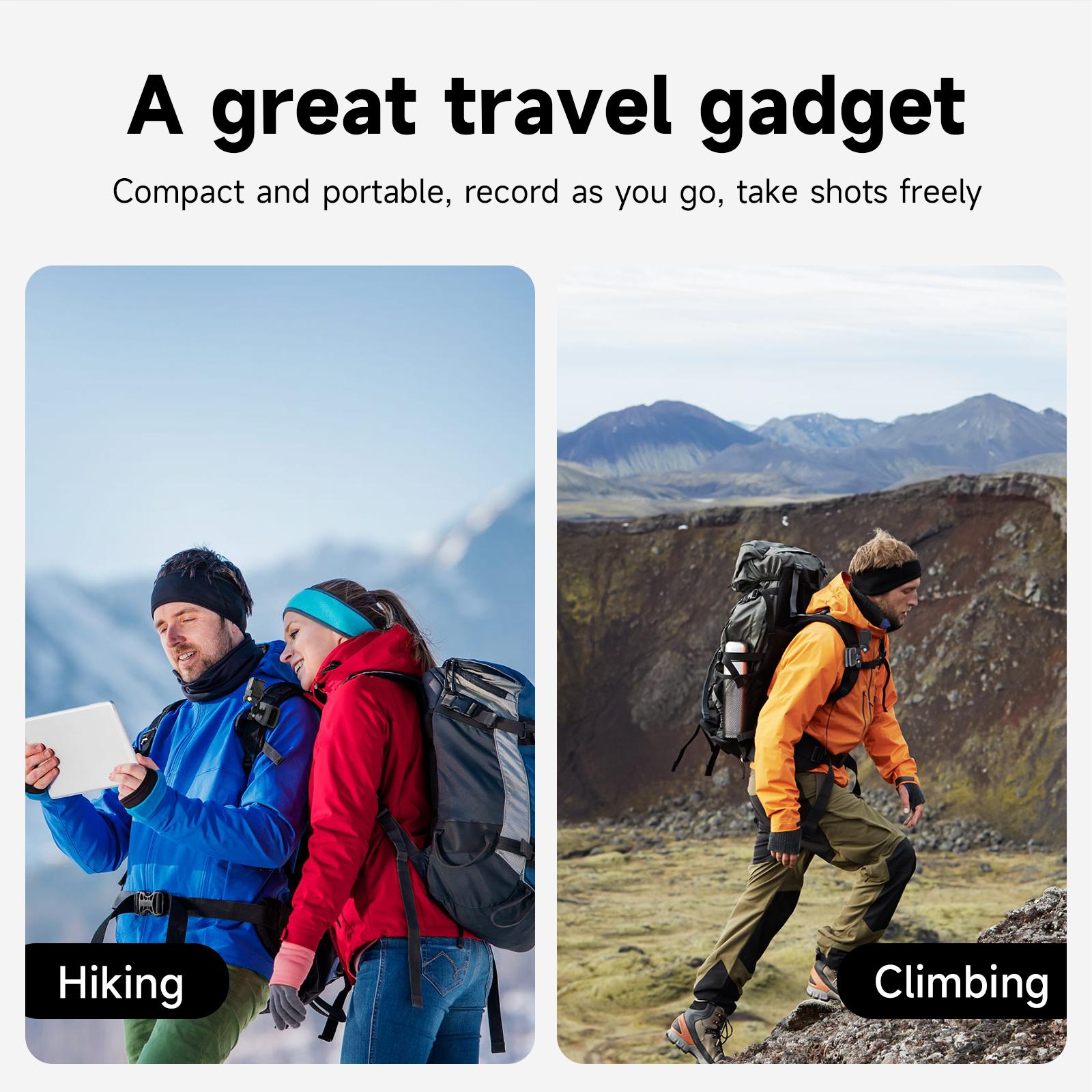 TELESIN Xoay 360° Từ Ba Lô Kẹp Giá Đỡ Cho GoPro Hero 11 10 9 8 7 6 5 Insta360 DJI Phụ Kiện Camera Hành Động