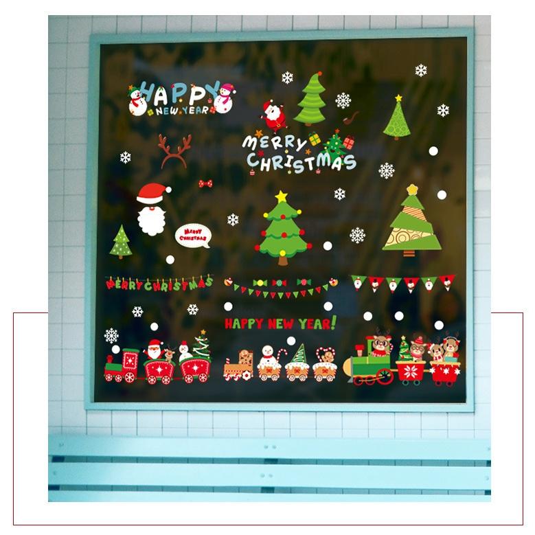 Decal Trang Trí Noel Hai Mặt Hít Tĩnh Điện - ĐOÀN TÀU ĐÊM GIÁNG SINH