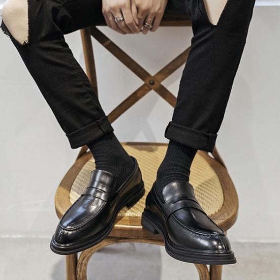 Giày Lười DECEMBER Penny Loafer Black - LF05