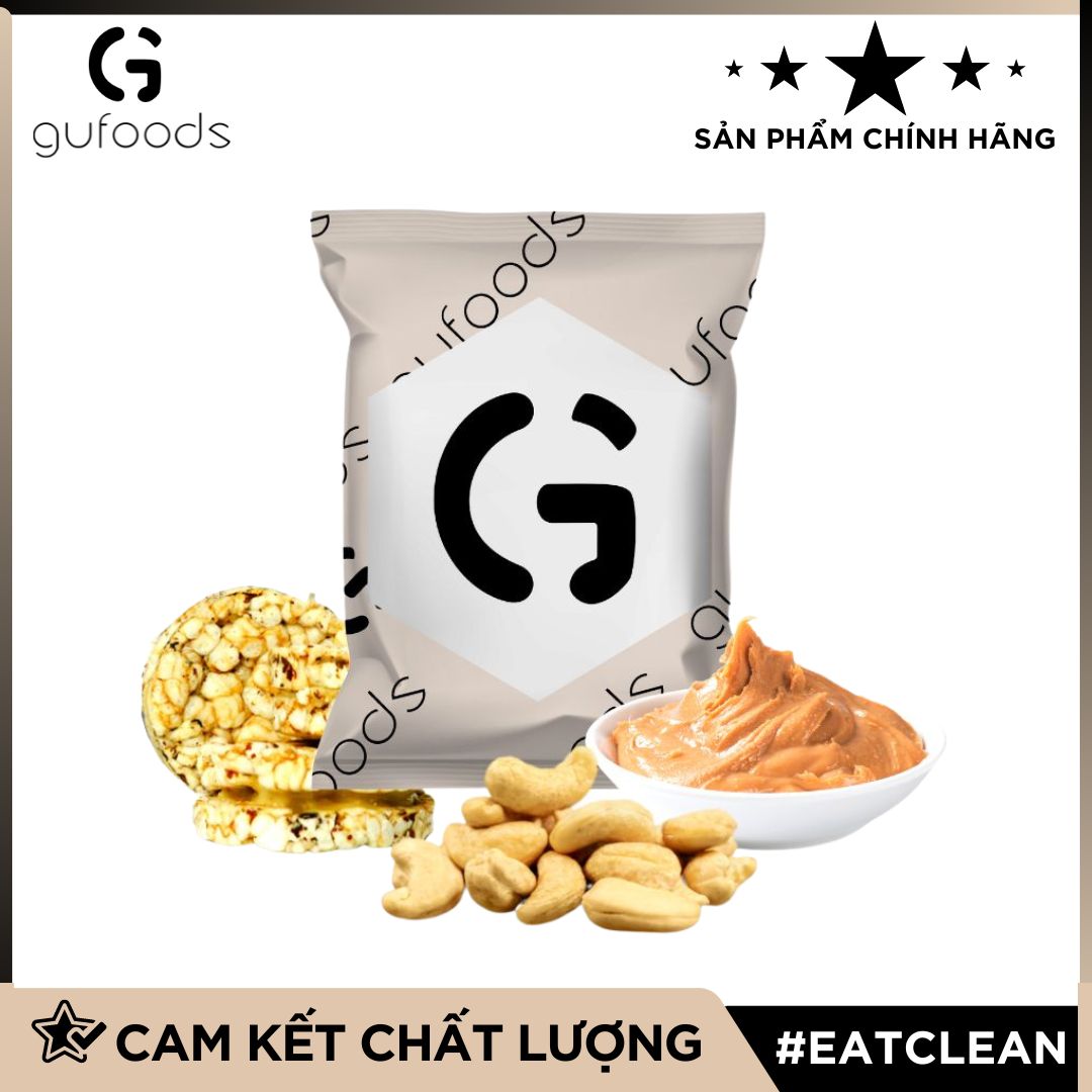 Snack gạo lứt kẹp bơ hạt GUfoods (bơ điều / bơ đậu phộng) - Ăn kiêng, Ăn vặt healthy, Lành mạnh, Eat clean, Thực dưỡng