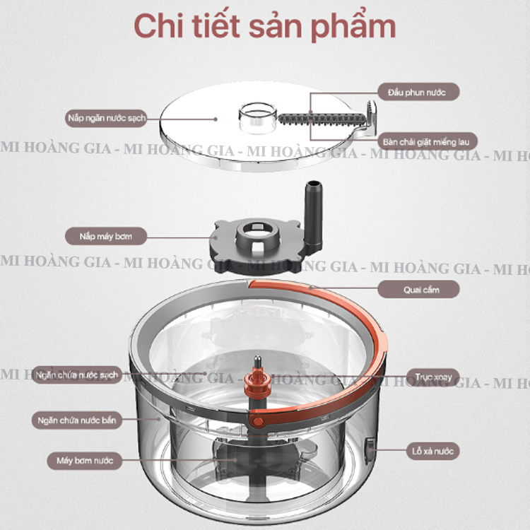 Cây lau nhà tự vắt 2 ngăn tách nước sạch nước bẩn riêng biệt Joybos M17 - Hàng nhập khẩu