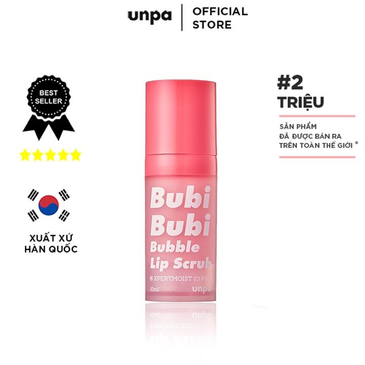 Gel Tẩy Tế Bào Chết Sủi Bọt Cho Môi Unpa Bubi Bubi Bubble Lip Scrub Red 10ml