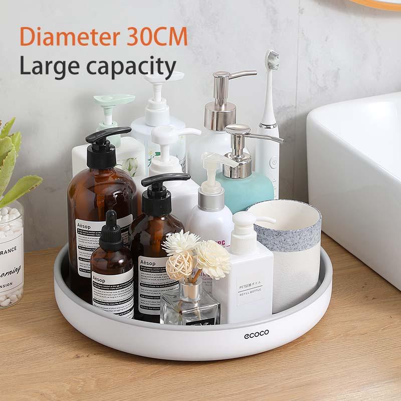 360 ° Kệ Xoay Đa Năng Vòng Gia Vị Bình Đựng Mỹ Phẩm Di Động Khay Chống Trơn Trượt Nhà Bếp Phụ Kiện Phòng Tắm