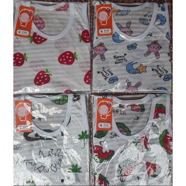 Set 5 Bộ cotton SỢI TRE  ba lỗ mát mẻ cho bé trai và bé gái chất cực đẹp