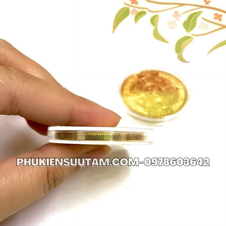 Xu 12 Con Giáp Tuổi Hợi, đường kính: 4cm, màu: vàng - SP005828
