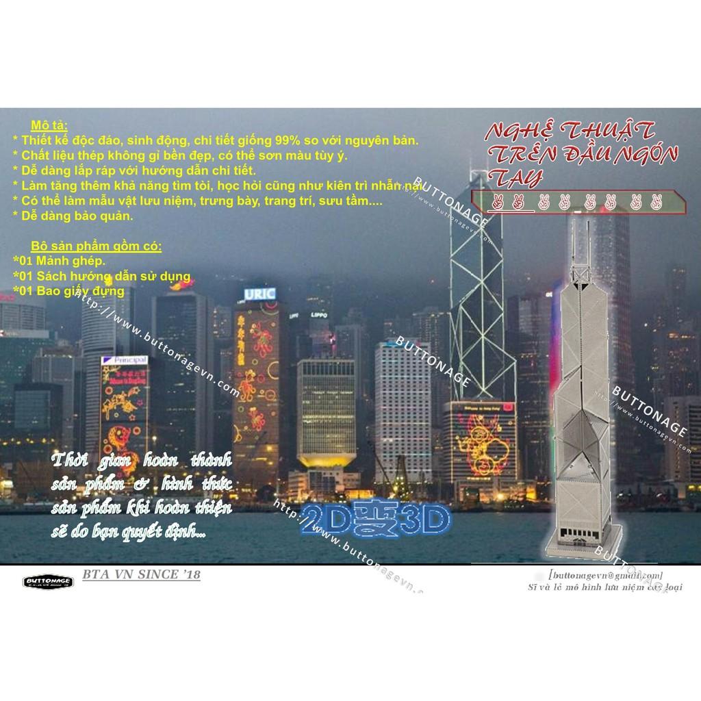 Mô Hình Lắp Ráp 3d Tòa tháp Bank of China Tower
