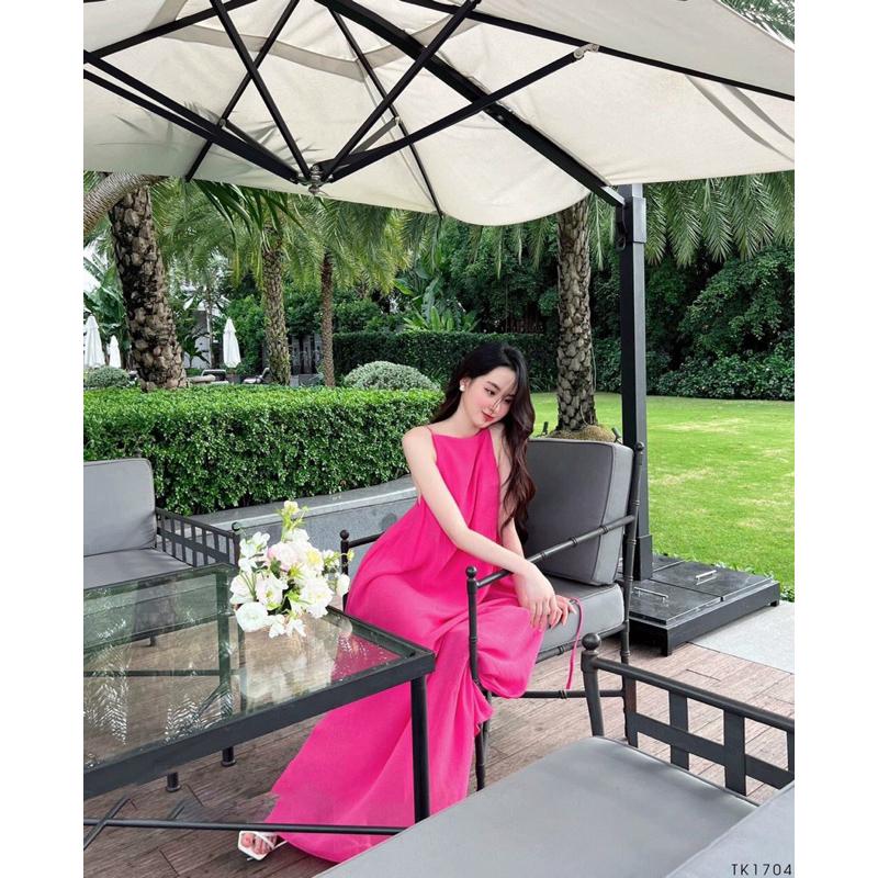 Chen.room Đầm maxi dáng dài hở lưng nhẹ nhàng tiểu thư, váy đầm xinh nhà Chen