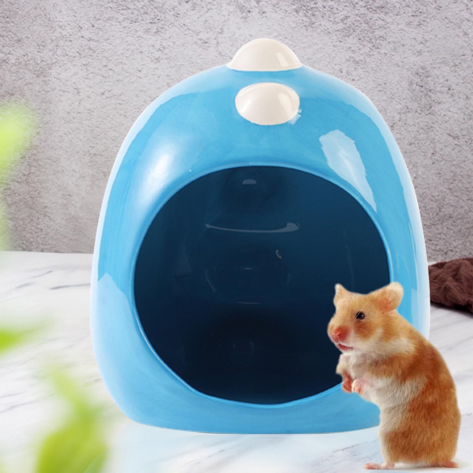 Ceramic Hamster House Hut Cave Cage Summer Cool Small Animals Mini Bed