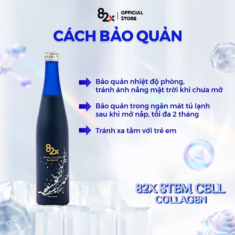 Nước Uống 82X STEM CELL COLLAGEN Hàm Lượng 120.000mg collagen, Tế bào gốc hoa hồng Damask