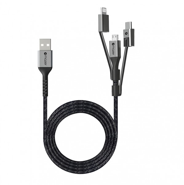 Dây cáp Mazer Power Link II 3 in 1 USB Fast Charging- hàng chính hãng