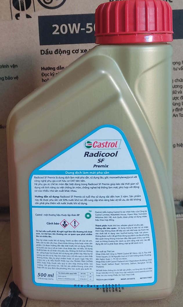 Nước làm mát Castrol Radicool SF Premix 500ml