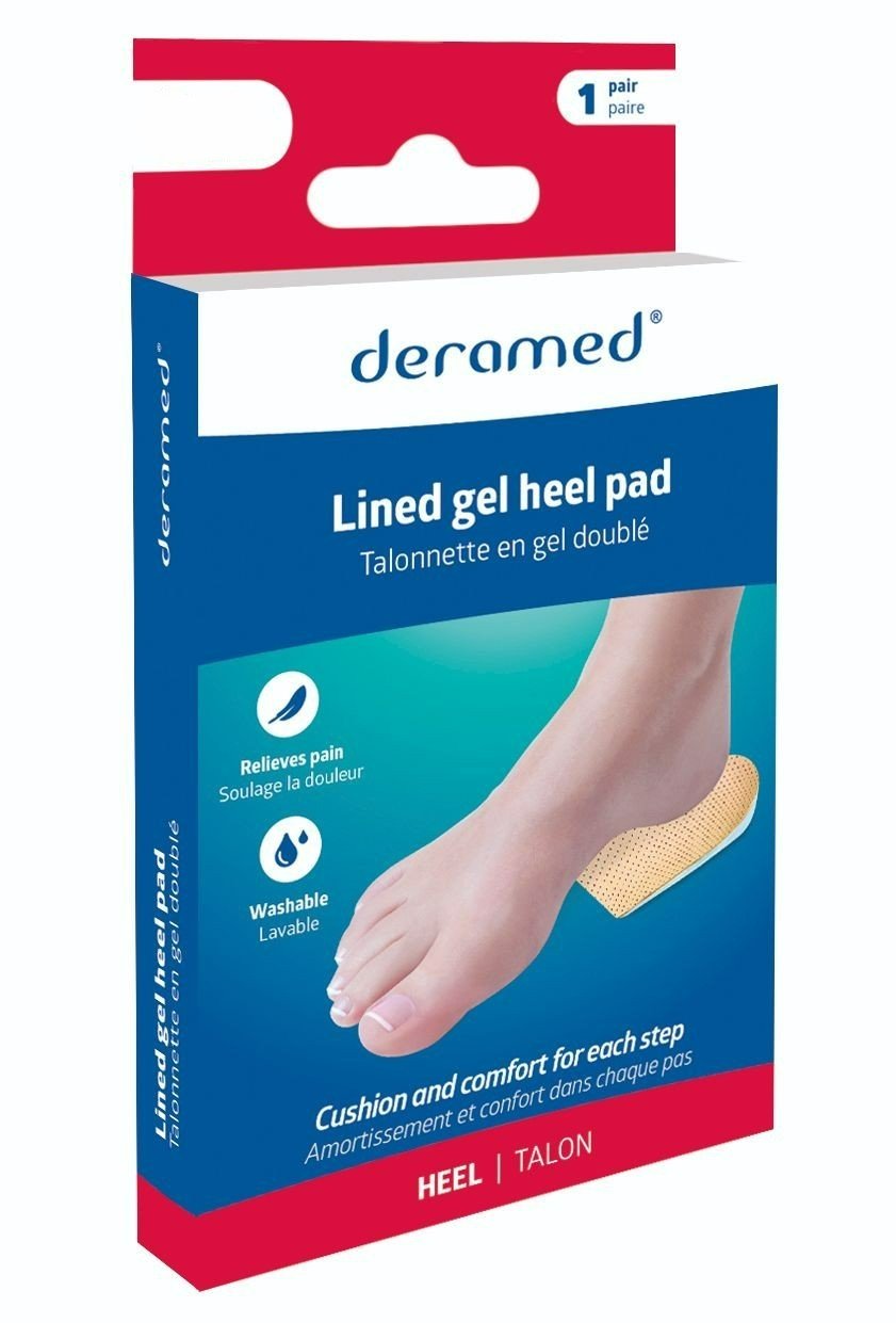 LÓT GÓT GIÀY CÓ BỌC LÓT DERAMED SIÊU ÊM ÁI & CHỐNG ĐAU GÓT CHÂN PHÙ HỢP GIÀY DA, GIÀY THỂ THAO - 1 CẶP CÓ THỂ TÁI SỬ DỤNG - SẢN XUẤT TẠI TÂY BAN NHA