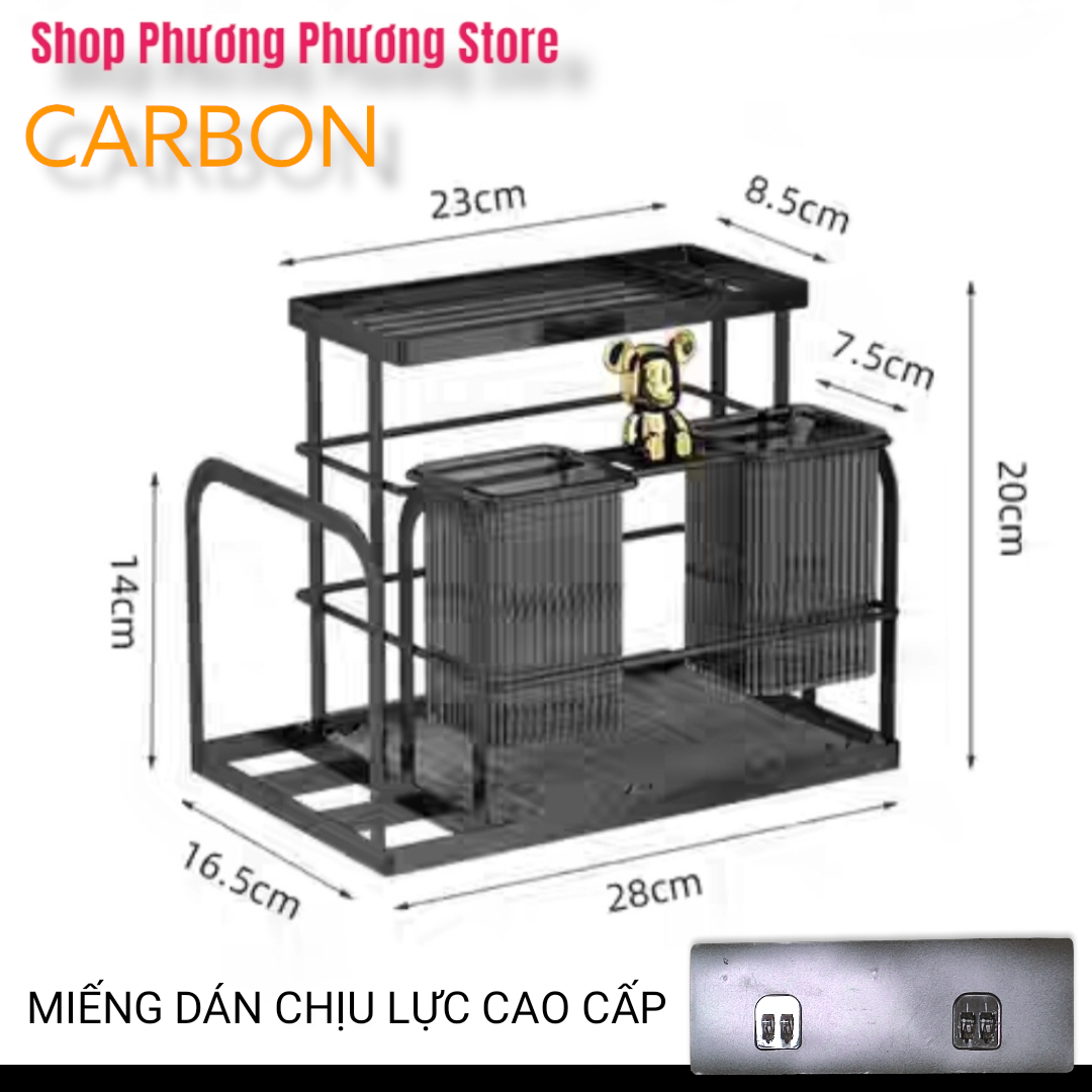 Kệ Để Dao Thớt Đa Năng Cao Cấp, Giá Treo Không Cần Đục Lỗ Hoặc Để Bàn Để Đồ Dùng Nhà Bếp Thép Carbon Siêu Bền