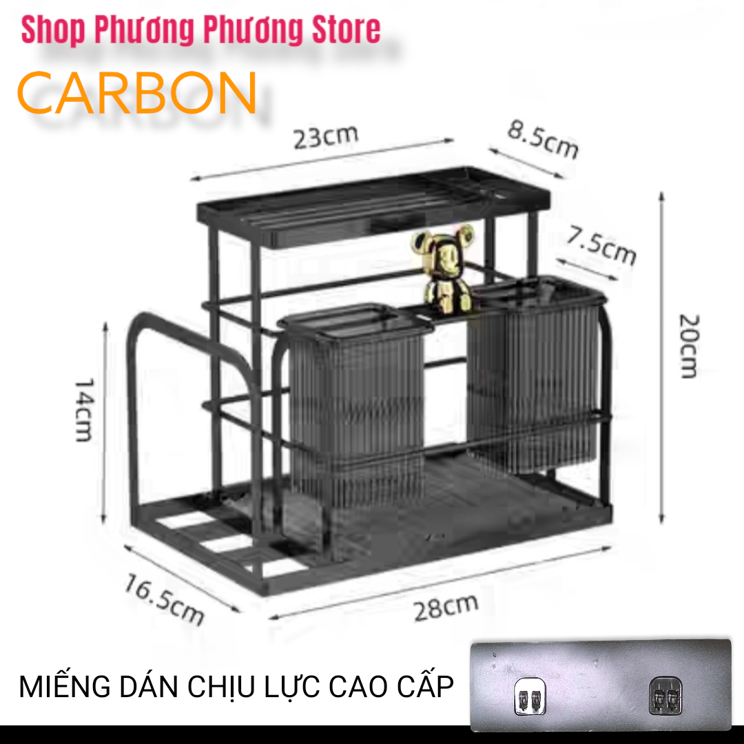 Kệ Để Dao Thớt Đa Năng Cao Cấp, Giá Treo Không Cần Đục Lỗ Hoặc Để Bàn Để Đồ Dùng Nhà Bếp Thép Carbon Siêu Bền ( Tặng Chuột Mickey Gol Trang Trí )