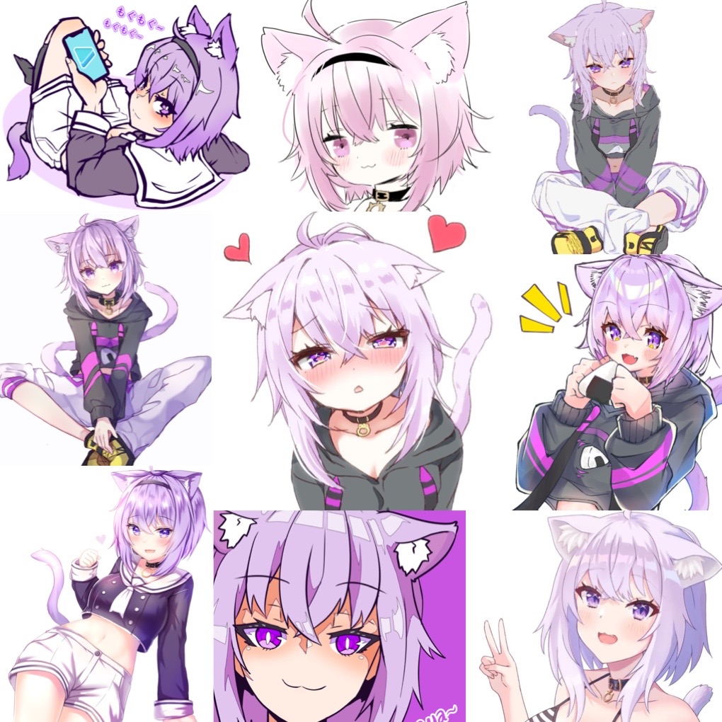 Sticker okayu Hololive 30-60 hình ép lụa khác nhau/ Hình dán okayu Hololive