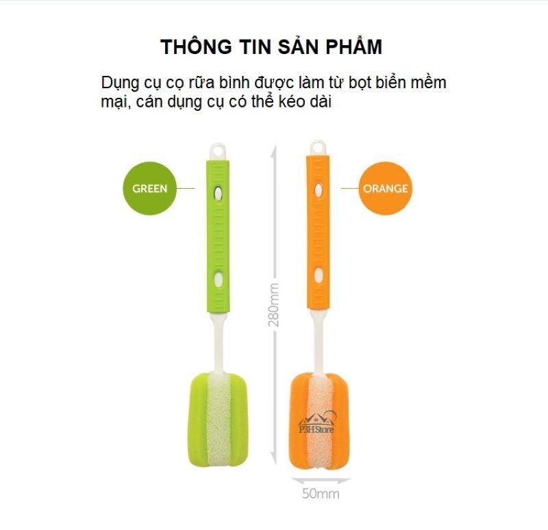 Dụng cụ cọ rữa bình Lock&amp;Lock cán có thể kéo dài ETM113 ETM114