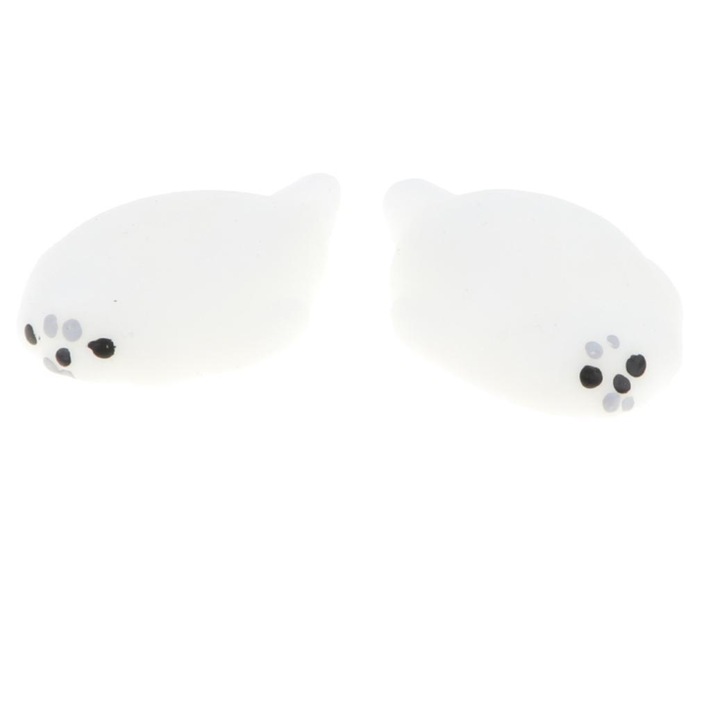 2 X Soft Slow Rising Squishes TPR Stress Relief Sea lion Toy