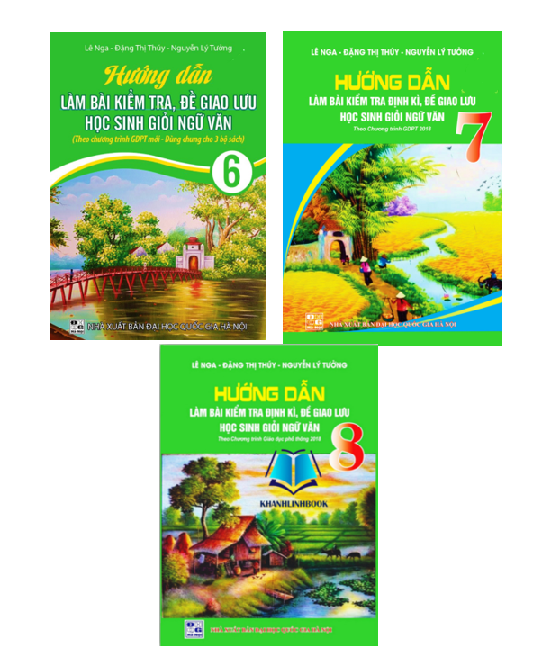 Sách - Combo 3 cuốn Hướng dẫn làm bài kiểm tra ngữ văn định kì, đề giao lưu học sinh giỏi ngữ văn