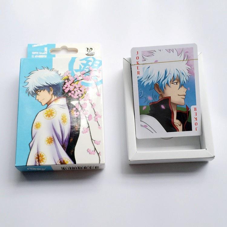 Bộ thẻ bài in hình gintama sliver soul linh hồn bạc 54 lá khác nhau bộ tú bài tây anime manga chibi xinh xắn