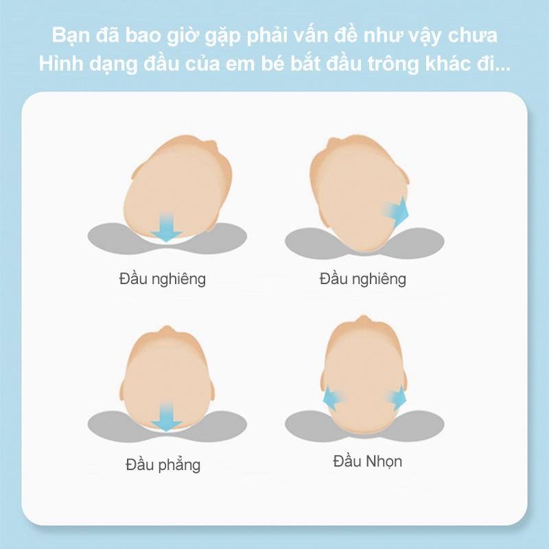 [Einmilk.ân ninh] Gối nằm chống bẹp đầu em bé QFHP