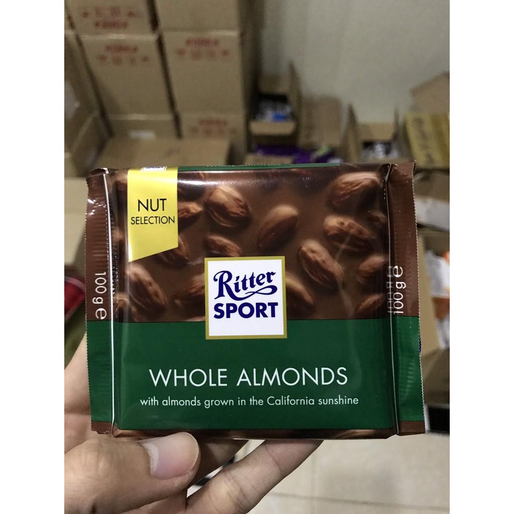 Socola Ritter Sport thanh 100gr (Hàng công ty nhập khẩu Đức)