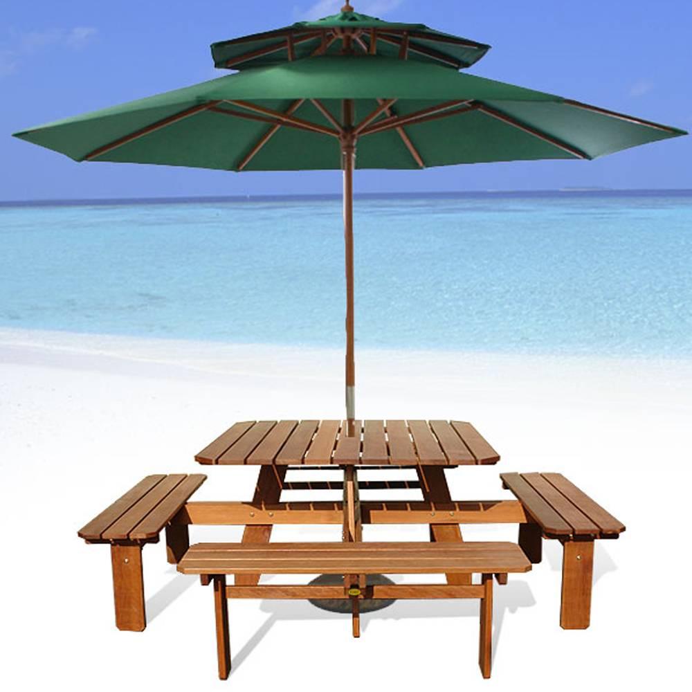 Bộ Bàn Vuông Lampung 8 Chỗ IBIE NT3028 (110 x 110 x 74 cm)