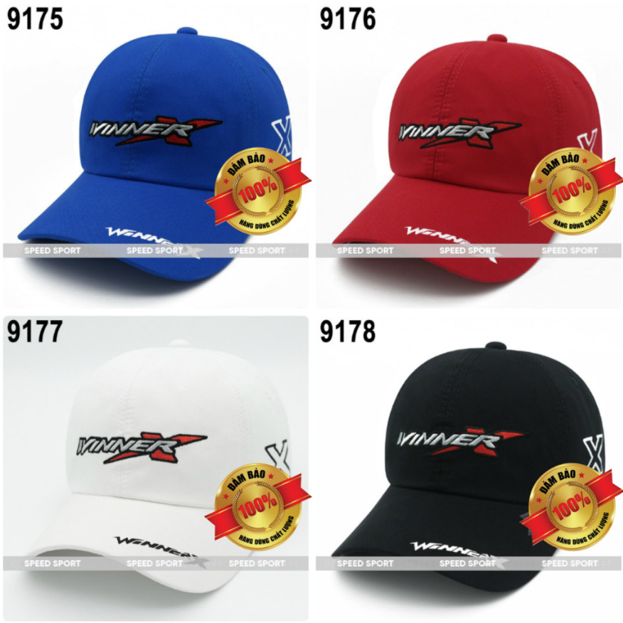 Nón thể thao đội WINNER X 4 màu TRẮNG ĐỎ XANH VÀ ĐEN bao chất nhìn bụi bặm, thích hợp việc đi phượt, đi bão cùng bạn bè, người yêu hay kể cả theo nhóm!