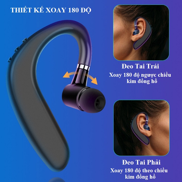 Tai Nghe Tài Xế Giá Rẻ Huqu HQ-S109 Thiết Kế Xoay 180 Độ - Hàng Chính Hãng