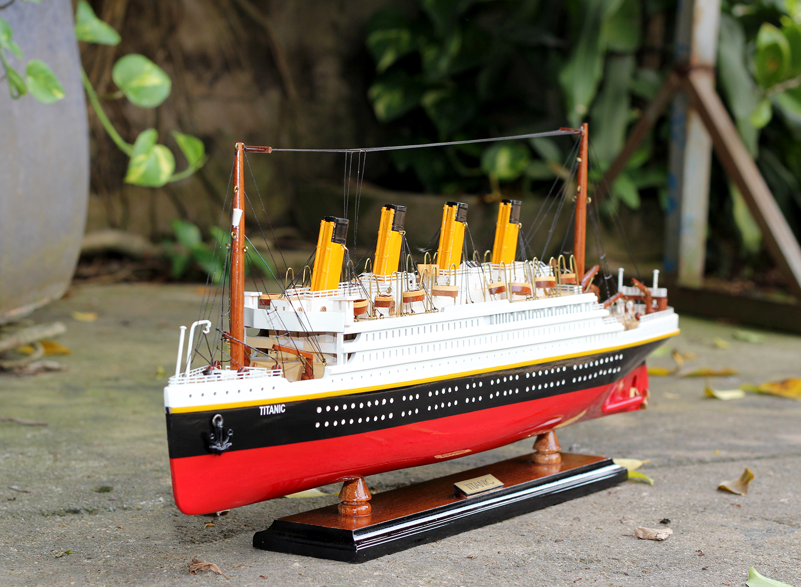 Mô hình tàu Titanic size 60cm (gỗ tự nhiên, hàng xuất khẩu), du thuyền gỗ trang trí, đồ sưu tầm cao cấp