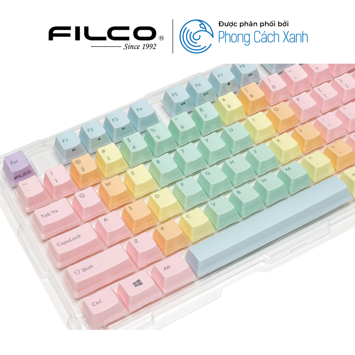 Bộ keycap Filco Macaron 104 phím - Chữ mặt trên - Hàng Chính Hãng