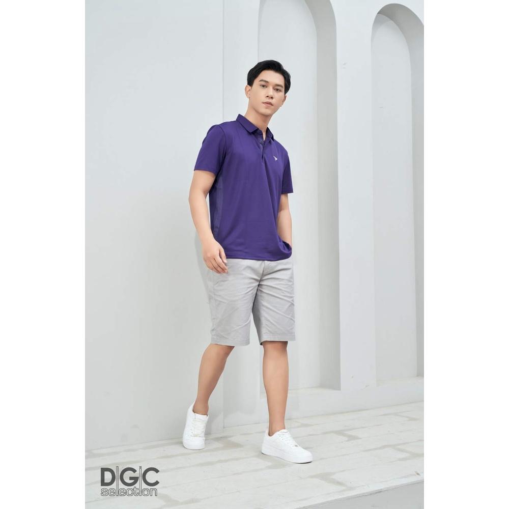 Áo Polo Nam ngắn tay phối màu đen trắng DGC vải Polyester thoáng mát dáng Regular Fit DGC - SAP2020M