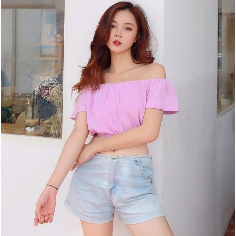 AIMEE_ÁO BẸT VAI VẢI MUSLIN