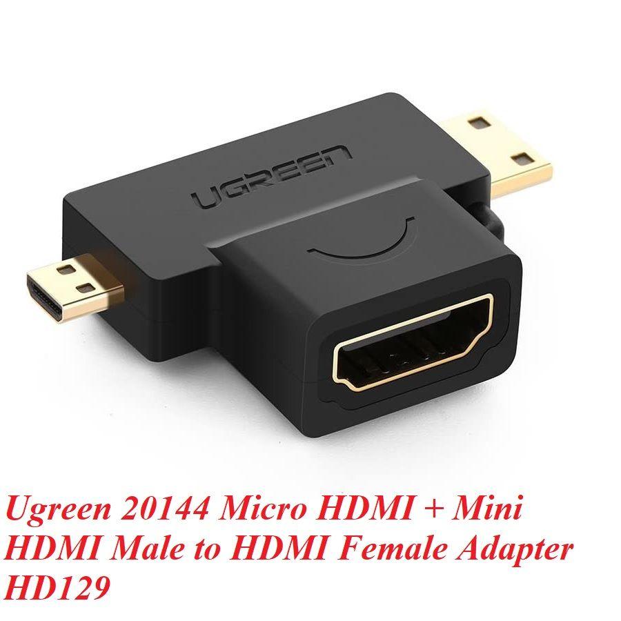 Ugreen UG20144HD129TK micro HD và mini dương ra HDMI âm đầu chuyển đổi - HÀNG CHÍNH HÃNG