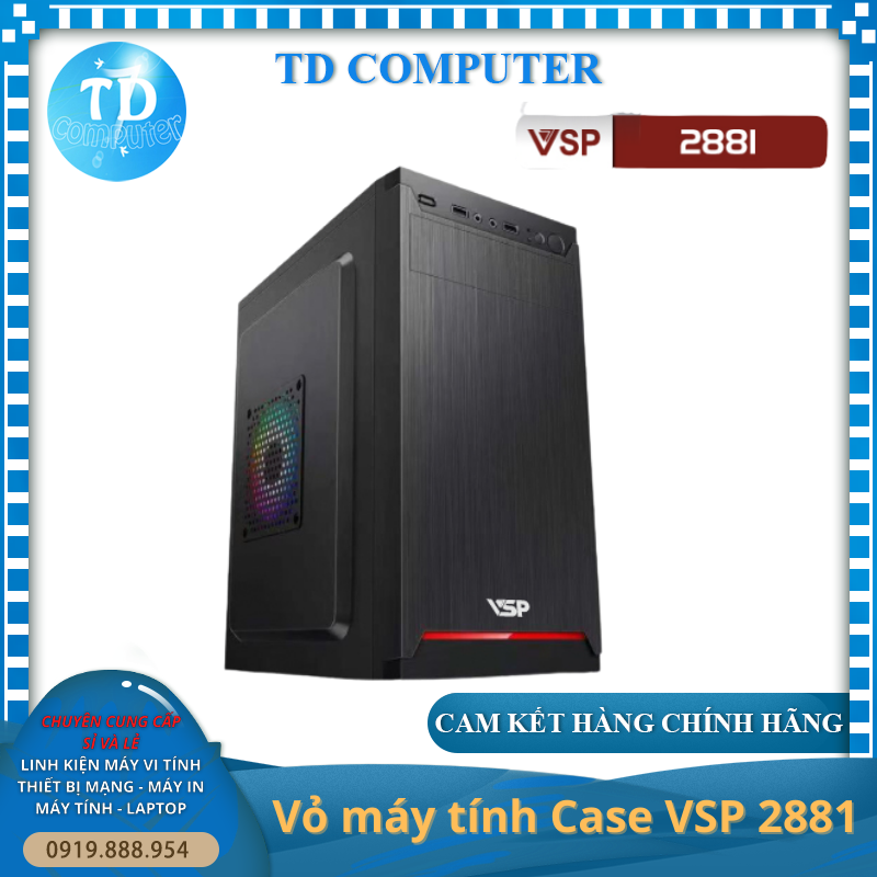 Vỏ máy tính Case VSP 2881 ~ (M-ATX, I-ATX) không kèm FAN - Hàng chính hãng TECH VISION phân phối